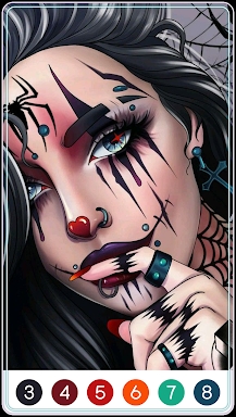Tattoo Color by Number Game screenshots
