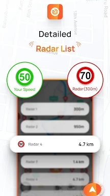Radar, HUD, Map, Speed Camera screenshots