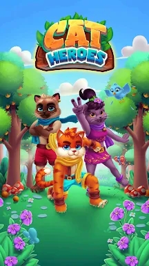 Cat Heroes - Match 3 Puzzle screenshots
