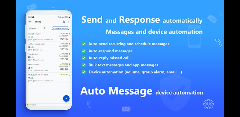 AUTO MESSAGE send response sms screenshots