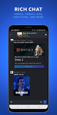 Steam Chat screenshots