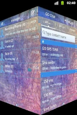 Stained NEON GO SMS Theme screenshots