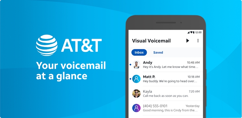 AT&T Visual Voicemail screenshots