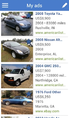 Search for used cars to buy screenshots