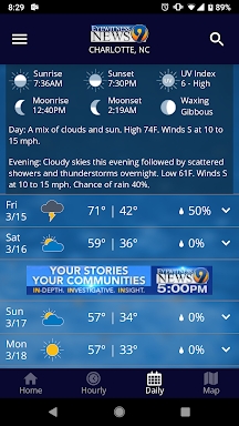 WSOC-TV Weather screenshots