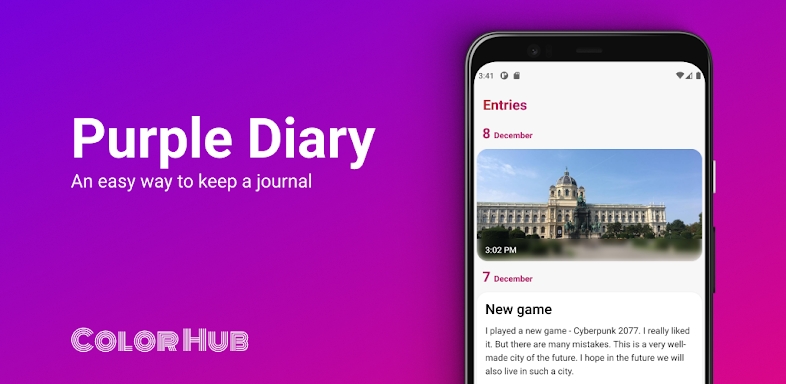 Purple Diary Journal with Lock screenshots