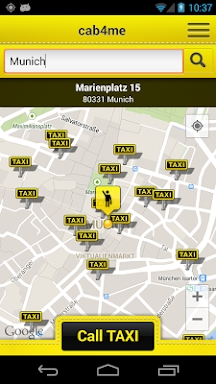 cab4me taxi finder screenshots