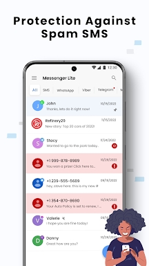Messenger Lite - SMS Launcher screenshots
