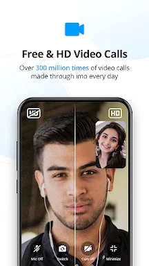 imo beta -video calls and chat screenshots