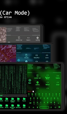 Aris Launcher, Hacker Style UI screenshots