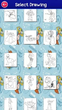 Toy Story coloring cartoon book screenshots