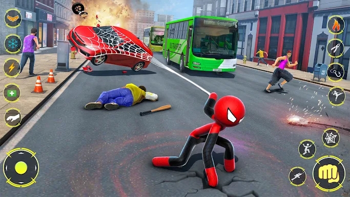 StickMan Rope Hero Spider Game screenshots