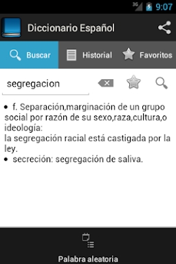 Spanish dictionary screenshots