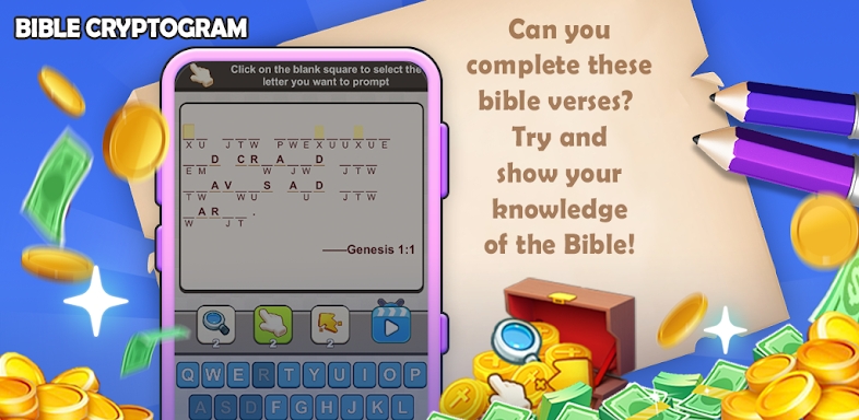 Bible Cryptogram screenshots