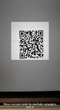 QR code scanner screenshots