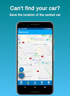 Find my car - save parking loc screenshots