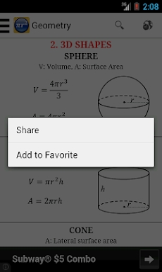 Maths Formulas Lite screenshots
