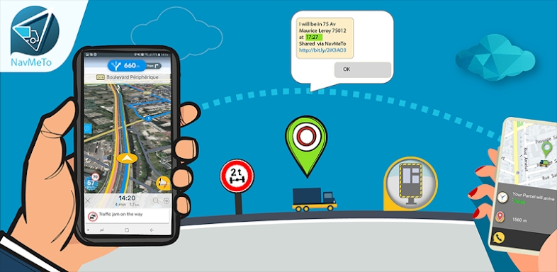 NavMeTo GPS Truck Navigation screenshots