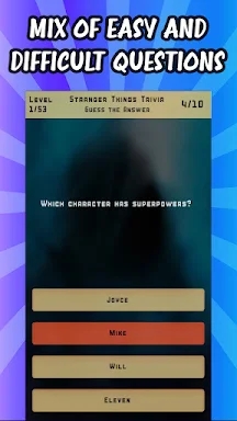 Stranger Things Trivia Quiz screenshots