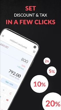 Discount and tax percentage ca screenshots