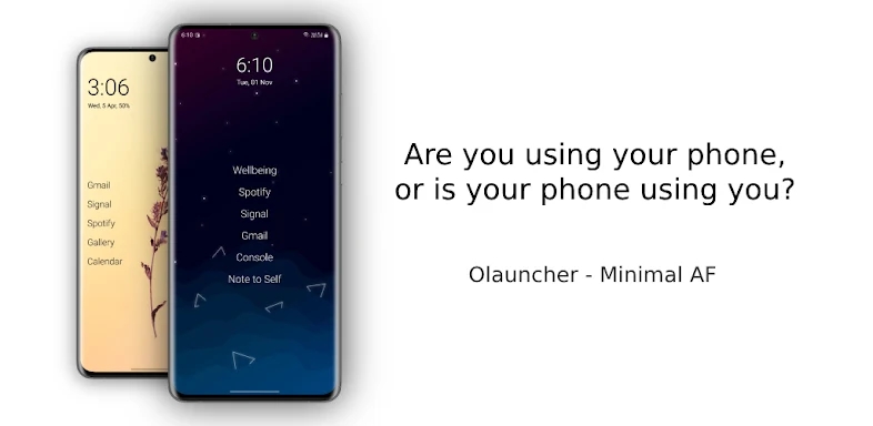 Olauncher. Minimal AF Launcher screenshots
