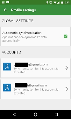 Accounts Sync Profiler screenshots