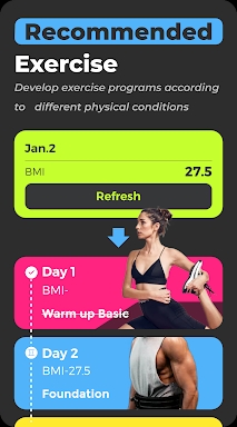 BMI Workout Fitness at Home screenshots