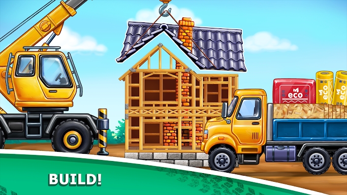 Truck games - build a house screenshots