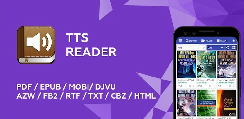 TTS Reader - reads aloud books screenshots