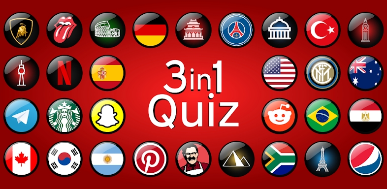 3in1 Quiz : Logo-Flag-Capital screenshots