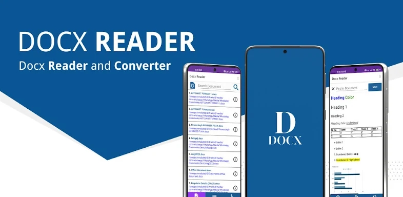 Docx Reader PDF Viewer Word screenshots
