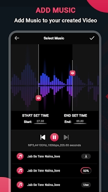 Music Video Maker For Tik Tok screenshots