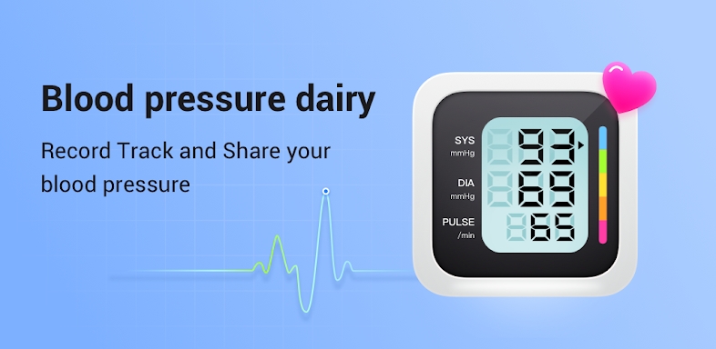 Blood pressure dairy screenshots