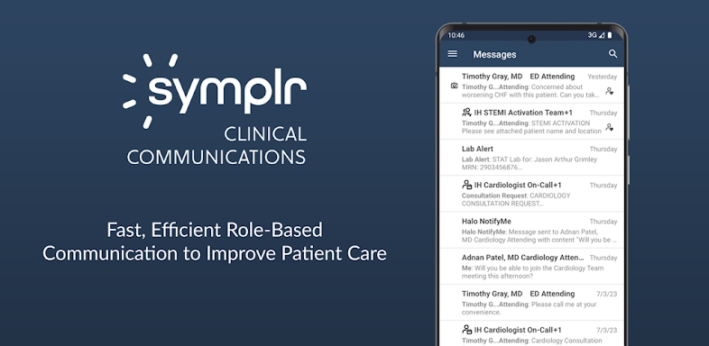 symplr Clinical Communications screenshots