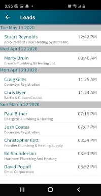 myLEADS mobile by CONEXSYS screenshots