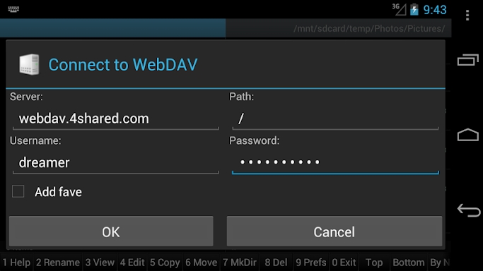 WebDAV for Ghost Commander screenshots