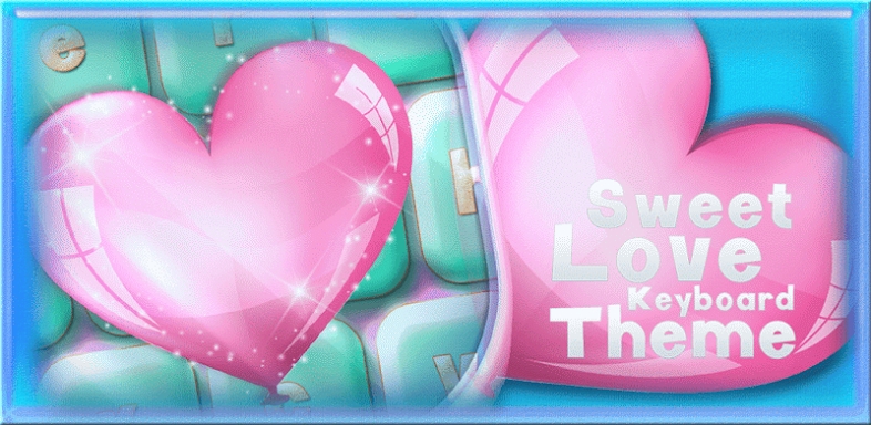 Sweet Love Keyboard Theme screenshots