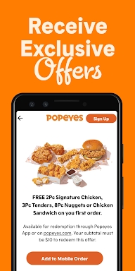 Popeyes® App screenshots
