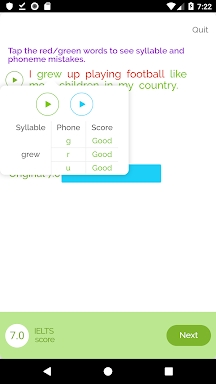 IELTSAce - Instant IELTS speaking score screenshots
