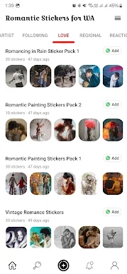 Romantic Stickers for WA screenshots