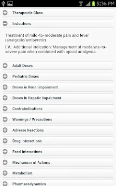 Generic drugs encyclopedia screenshots