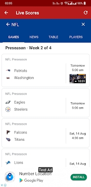 2024 NFL Games Schedule Scores screenshots
