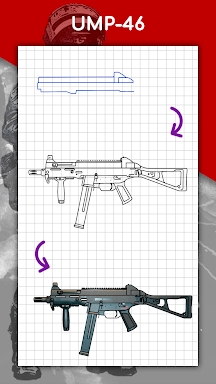 How to draw weapons by steps screenshots