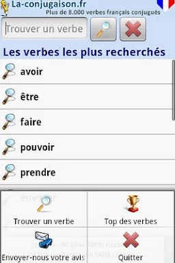French verbs conjugation - Conjugator screenshots