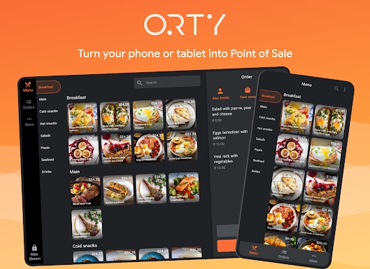 ORTY: POS System & Mobile CRM screenshots