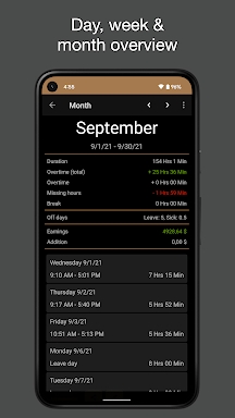 FlexLog - Work Time Tracker screenshots
