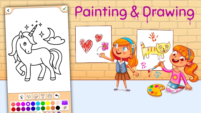 Painting and drawing game screenshots