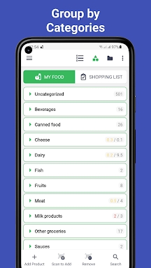 Food List Tracking & Shopping screenshots