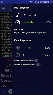 MIDI Clef Karaoke Player screenshots