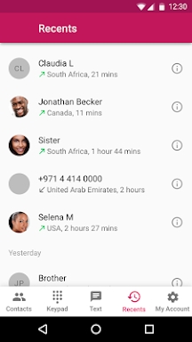 Wifi calling & international c screenshots